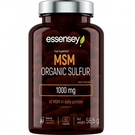 MSM Organic Sulfur 90 Capsule, Essensey